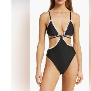 Ramy Brook Rania Cutout One-Piece Swimsuit, M BRAND NEW, $258